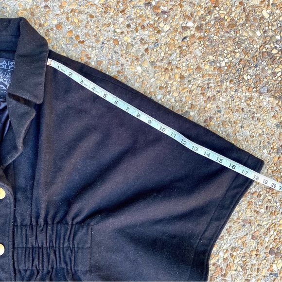 Hilary Radley New York Black Wool Blend Poncho Cape Jacket Size XS - Picture 3 of 10